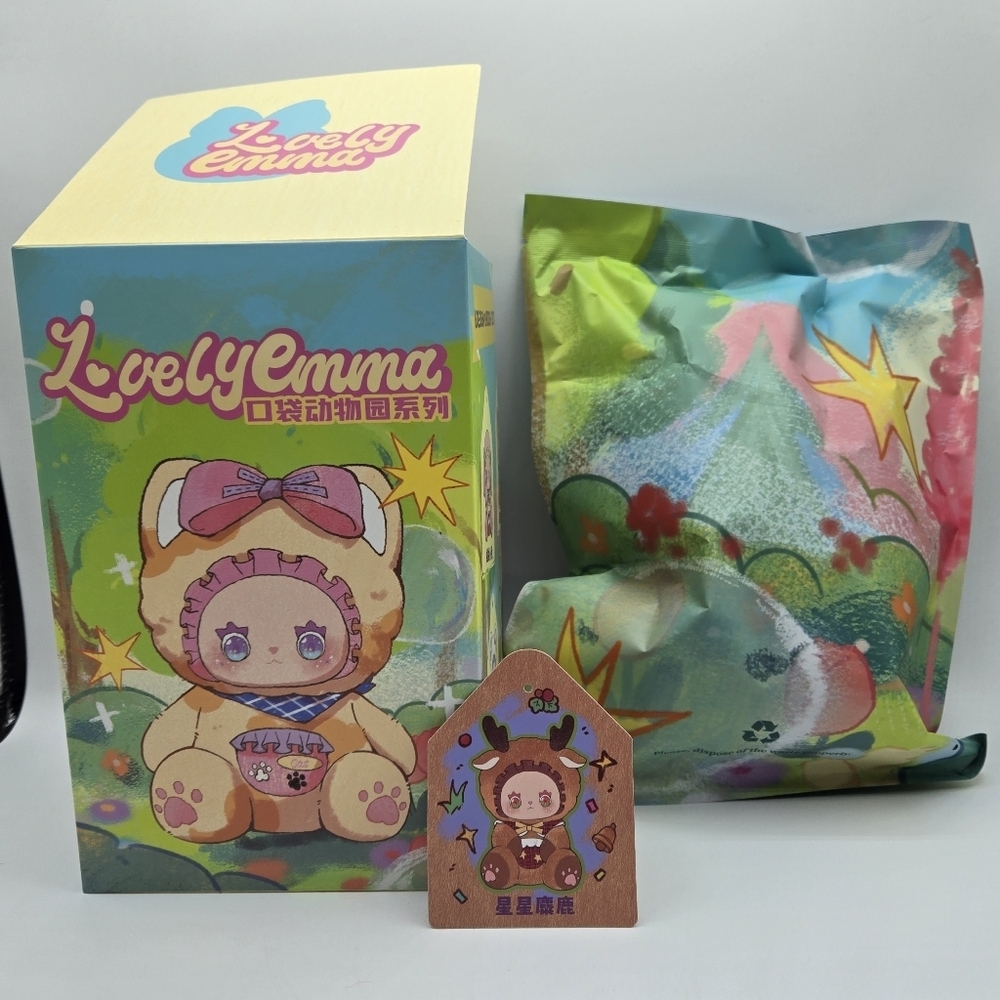 Lovely Emma Starry Elk Pocket Zoo Series Blind Box Plush Keychain - Picture 2 of 12